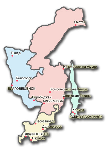 карта Дальневосточной Миссии